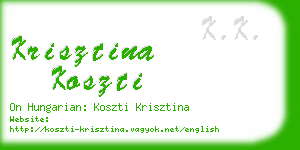 krisztina koszti business card